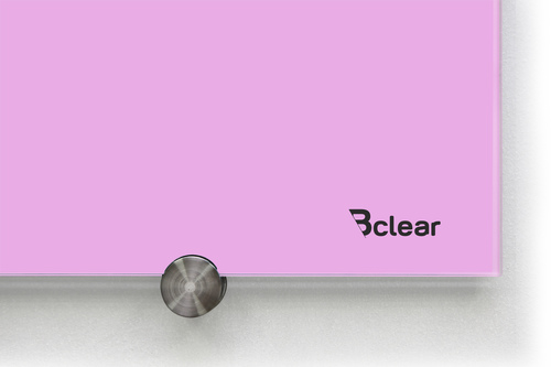 לוח מחיק זכוכית מגנטי צבע סגול פסטל מסדרת Bclear COLOR זווית הלוח